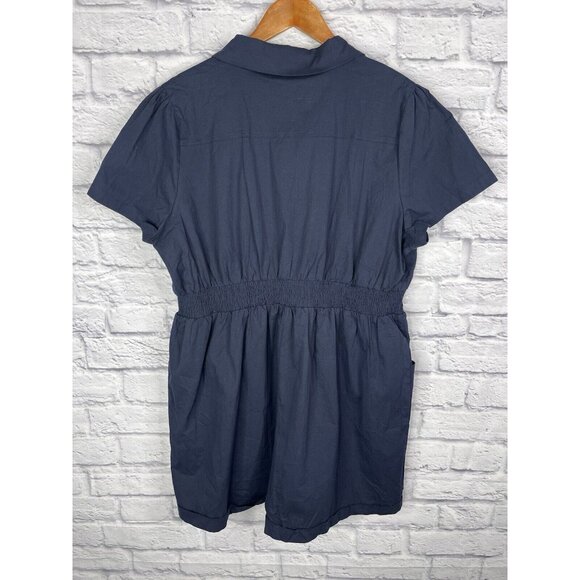 BELLE POQUE Women's Navy Elegant Retro Short Sleeve Romper 2XL NWT - Picture 6 of 6